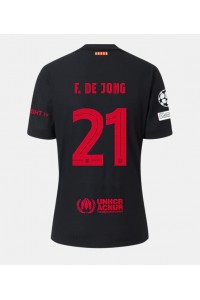 Barcelona Frenkie de Jong #21 Jalkapallovaatteet Vieraspaita 2024-25 Lyhythihainen